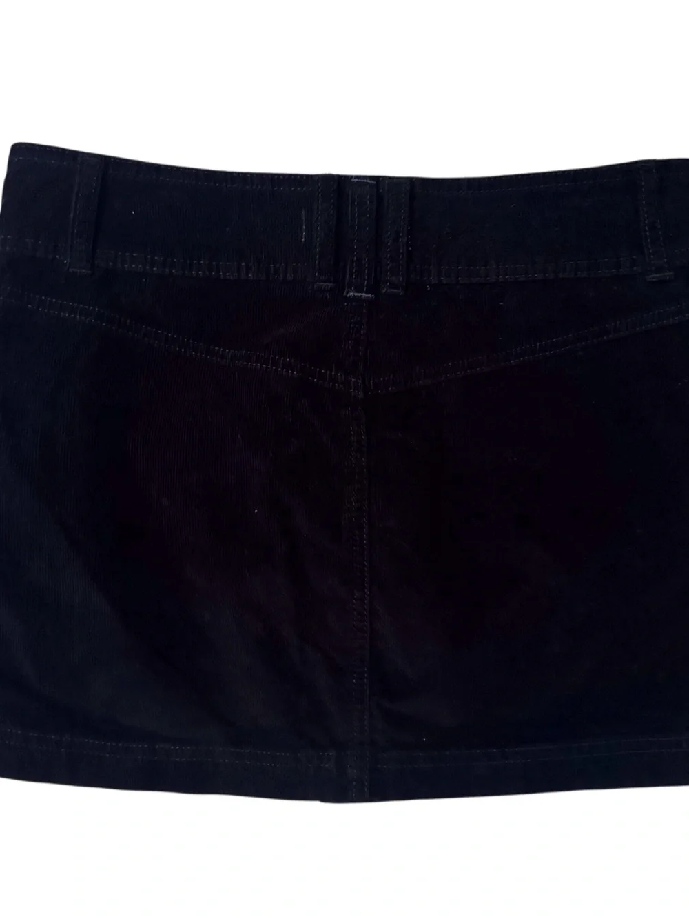 We The Free Size 26 Black Western Corduroy Button Up Pockets Joanie Mini Skirt